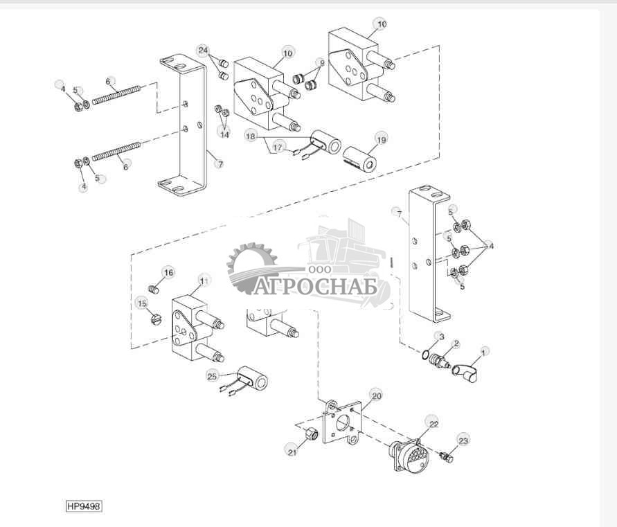 Solenoid Control Valve Module Assembly And Mountings Five Stack 9550 ( 